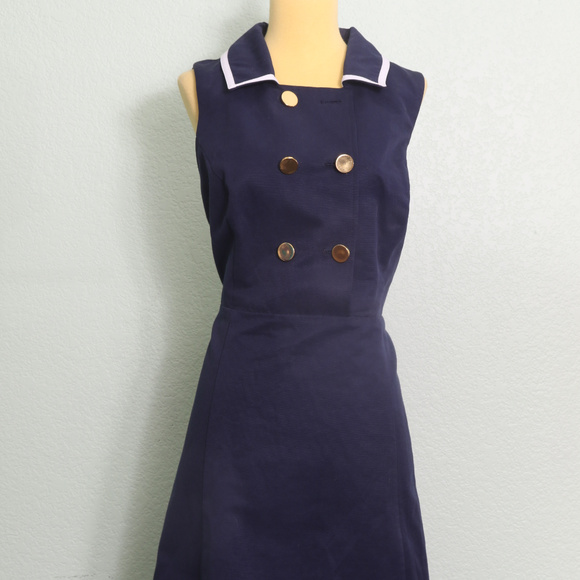 Merona Dresses & Skirts - Merona Collection Dress Sz 16 Navy Blue Nautical
